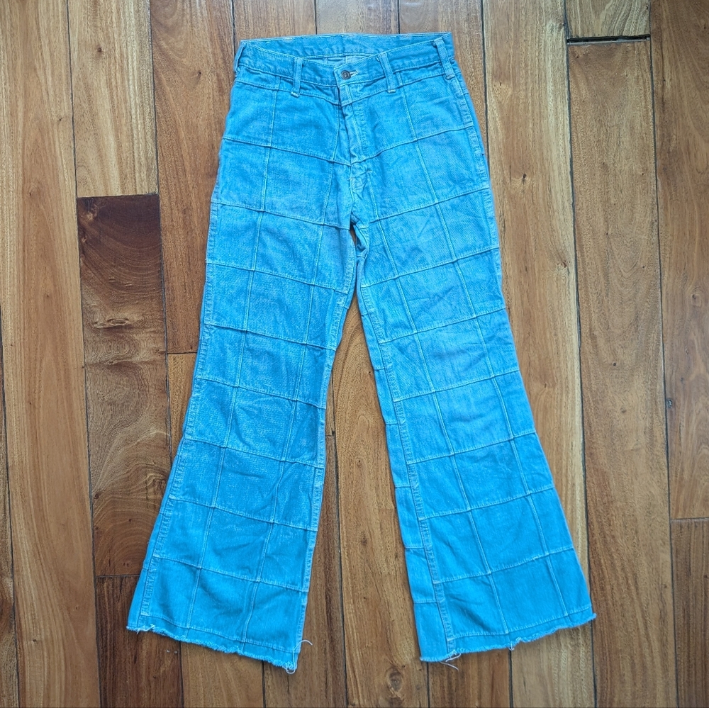 Branded Lion 70's Windowpane Flared Denim (12)